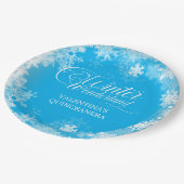 Quinceanera Winter Wonderland Sneeuwvlok Blauw Papieren Bordje (Gekanteld)