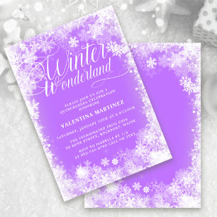 Quinceanera Winter Wonderland Sneeuwvlok Kaart