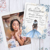 Quinceañera - Wit Goud Navyblauw Kaart