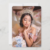 Quinceañera - Wit Goud Navyblauw Kaart (Achterkant)