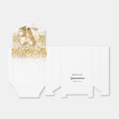 Quinceanera witgouden ballonnen bedankt bedankdoosjes (Uitgevouwen)