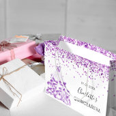 Quinceanera witte paarse glitter-kleding groot cadeauzakje