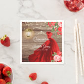 Quinceañera Wood en Red Flowers Servet (Insitu)
