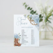 Quinceañera XV 15 Baby Blauw Bloemen Charro Padrin (Staand voorkant)