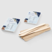 Quinceañera XV 15 Royal Blue Floral Charro Padrino Handwaaier (Niet-gemonteerd)