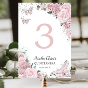 Quinceañera Zachte Roze Bloemenkroon Prinses Assep Kaart