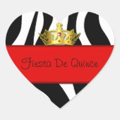 Quinceañera Zebra Print Sticker (Voorkant)