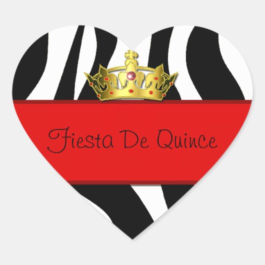 Quinceañera Zebra Print Sticker (Voorkant)