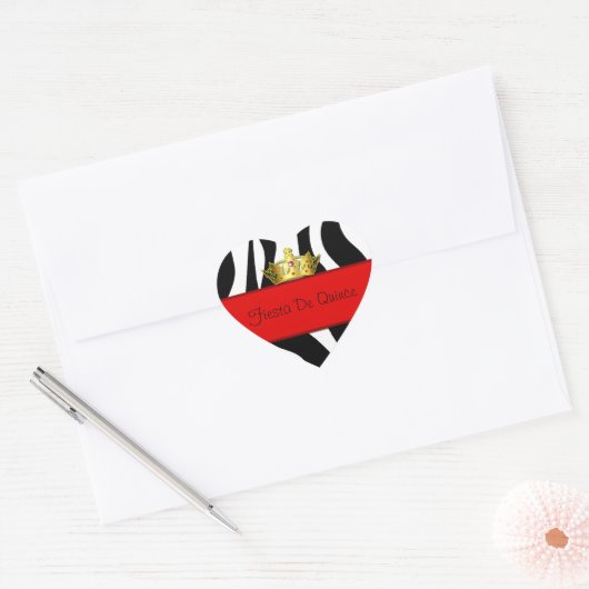 Quinceañera Zebra Print Sticker (Envelop)