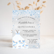Quinceanera zilverblauw, elegant