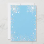 Quinceanera zilverblauw glitsstof kaart (Achterkant)