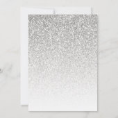 Quinceañera zilveren glitter 15e verjaardag kaart (Achterkant)