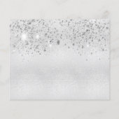 Quinceanera zilveren glitter save the date kaart (Achterkant)