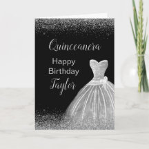 Quinceanera zilveren jurk faux glitter