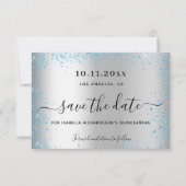 Quinceanera zilversparren save the date (Voorkant)