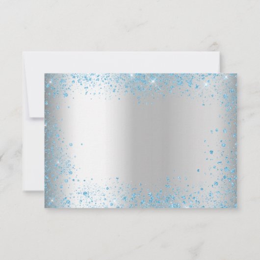 Quinceanera zilversparren save the date (Achterkant)