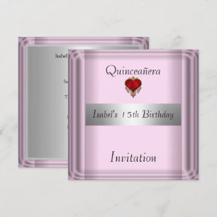 quinceanera, zoet, 15, uitnodiging save the date