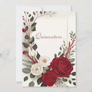 Quinceanera, zoete zestien rode rozen kaart
