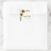 Quinceanera Zonnebloem Eucalyptus 15e Verjaardag Vierkante Sticker (Tas)