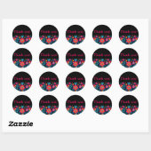Quinceanera Zwart Mexicaanse Fiesta Dank u Ronde Sticker (Vel)