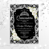 Quinceanera - Zwart Wit Zilver Kaart