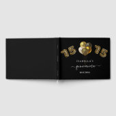 Quinceanera zwarte goudmakreel gastenboek (Volledig)