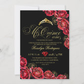 Quinceanera - Zwarte Rode Diamant Kaart (Voorkant)