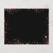 Quinceanera zwarte rode jurk bespaart de datum (Achterkant)