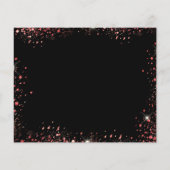 Quinceanera zwarte rode jurk bespaart de datum flyer (Achterkant)