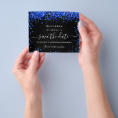Quinceanera zwarte royal blue budget, behalve datu flyer (Hand)