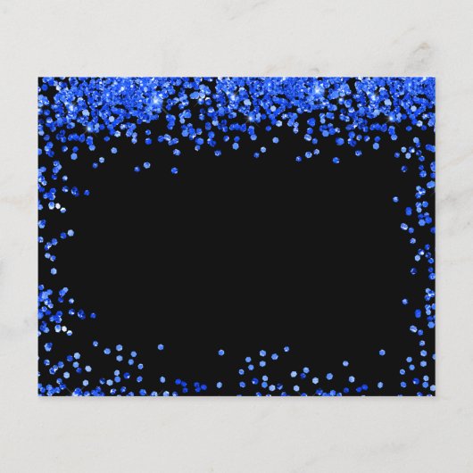 Quinceanera zwarte royal blue budget, behalve datu flyer (Achterkant)