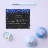 Quinceanera zwarte royal blue budget, behalve datu flyer (Enkel)