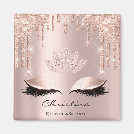 Quinceañeras Sweet 16e Vrijgezellenfeest Lotus Las Magneet (Voorkant)