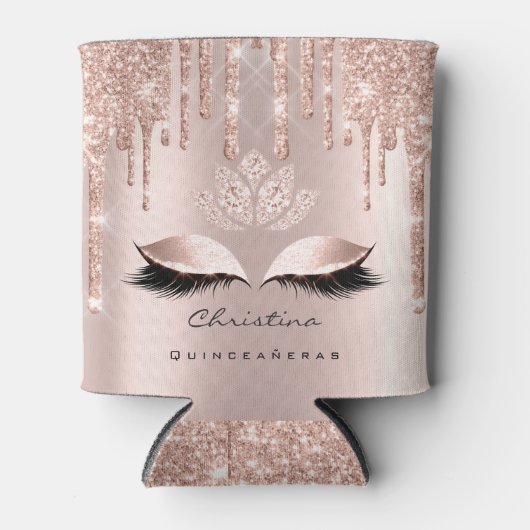 Quinceañeras Sweet 16th 15th Bridal Sparkly Diamod Blikjeskoeler (Voorkant)