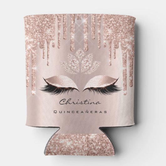 Quinceañeras Sweet 16th 15th Bridal Sparkly Diamod Blikjeskoeler (Achterkant)