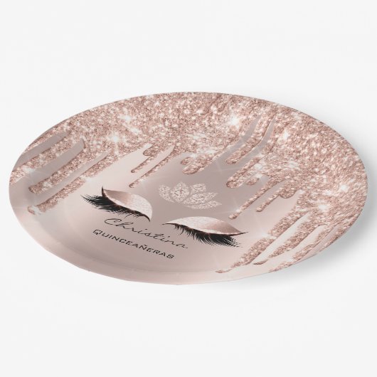 Quinceañeras Sweet 16th 15th Bridal Sparkly Diamod Papieren Bordje (Gekanteld)