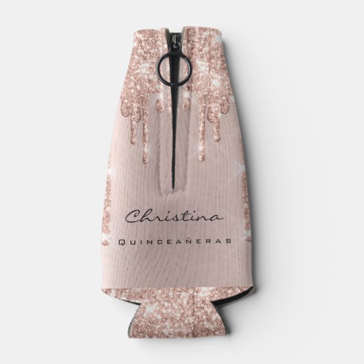 Quinceañeras Sweet 16th 15th Bridal Sparkly Kiss Flesjeskoeler (Achterkant)