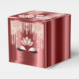 Quinceañeras Sweet 16th Bridal Roos Burgundy Bedankdoosjes