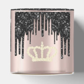 Quinceañeras Sweet 16th Bridal Roos Crown Black Bedankdoosjes (Bovenkant)