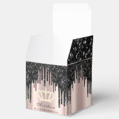 Quinceañeras Sweet 16th Bridal Roos Crown Black Bedankdoosjes (Geopend)