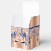 Quinceañeras Sweet 16th Bridal Roos Drip BlueNavy Bedankdoosjes (Geopend)