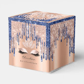 Quinceañeras Sweet 16th Bridal Roos Drip BlueNavy Bedankdoosjes (Achterkant)