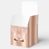 Quinceañeras Sweet 16th Bridal Roos Drip Glitter Bedankdoosjes (Geopend)
