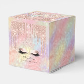 Quinceañeras Sweet 16th Bridal Roos Drip Holograaf Bedankdoosjes (Achterkant)