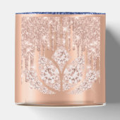 Quinceañeras Sweet 16th Bridal Roos Drip Navy Bedankdoosjes (Bovenkant)