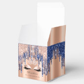 Quinceañeras Sweet 16th Bridal Roos Drip Navy Bedankdoosjes (Geopend)