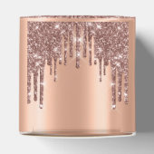 Quinceañeras Sweet 16th Bridal Roos Glitter Bedankdoosjes (Bovenkant)