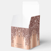 Quinceañeras Sweet 16th Bridal Roos Glitter Bedankdoosjes (Geopend)