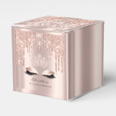 Quinceañeras Sweet 16th Bridal Roos Gold Spark Bedankdoosjes (Voorkant Zijde)