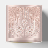 Quinceañeras Sweet 16th Bridal Roos Gold Spark Bedankdoosjes (Bovenkant)